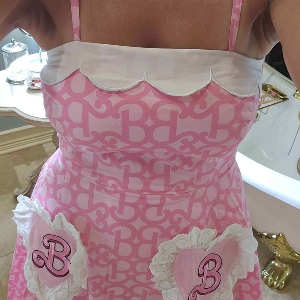 Barbie The Movie Dress🩷  Size S NWT's Pink  pairs perfect with your fav 👠 S